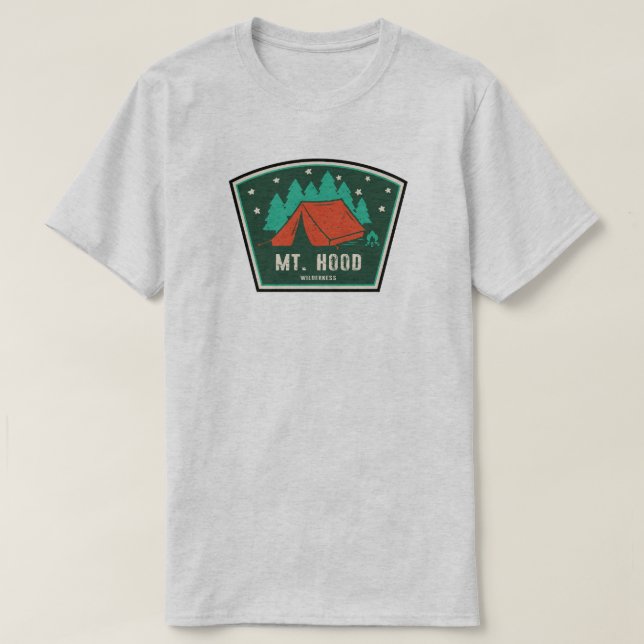 T-shirt Mt. Hood Wilderness Oregon Camping (Design devant)