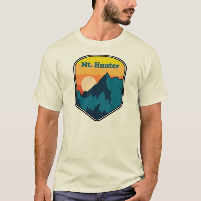 T-shirt Mt. Hunter Alaska Lever du Soleil (Devant)
