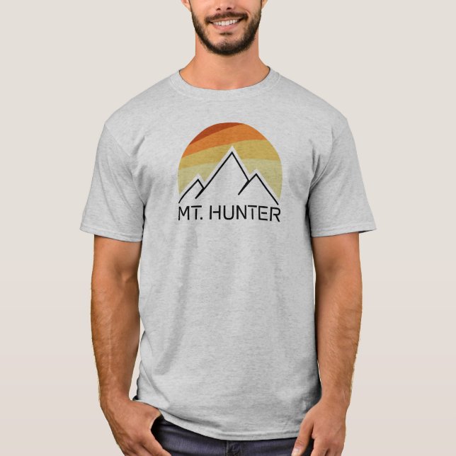 T-shirt Mt. Hunter Alaska Retro (Devant)