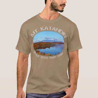 T-shirt Mt Katahdin Automne Maine Beauté Pittoresque