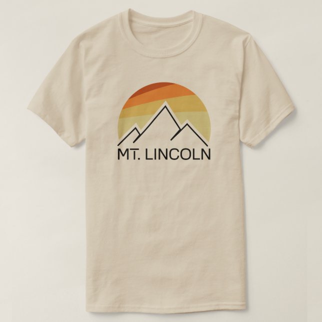 T-shirt Mt. Lincoln New Hampshire Retro (Design devant)