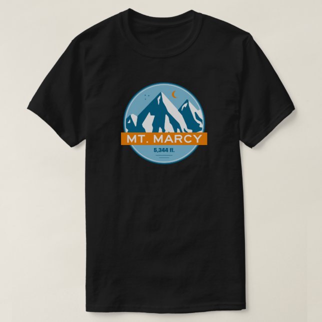T-shirt Mt. Marcy New York Stars Moon (Design devant)