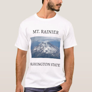 T-shirt MT. Rainier Photo aérienne avec Stratus Cloud