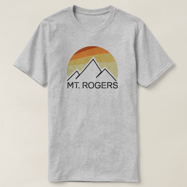 T-shirt Mt. Rogers Virginia Retro (Design devant)