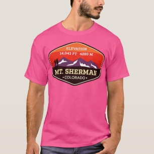 T-shirt Mt Sherman Colorado Insigne d'Escalade de montagne
