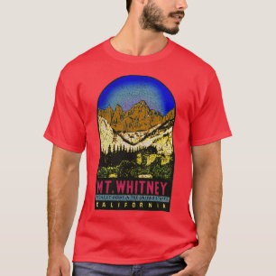 T-shirt Mt Whitney California Décal vintage Classic