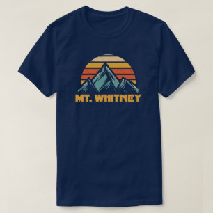 T-shirt Mt. Whitney California Retro Turquoise
