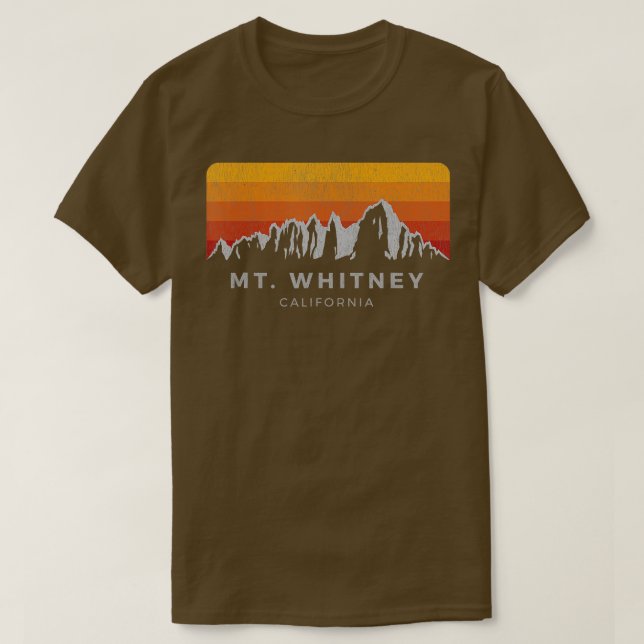 T-shirt Mt Whitney California Sunrise (Design devant)