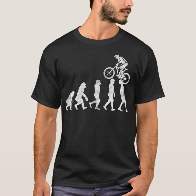 T-shirt MTB Evolution Lustiges Mountainbike BMX Geschenk (Devant)