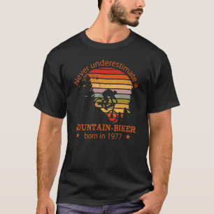 T-shirt Mtb Vélos Vintage 1977 Anniversaire Vélo Montagne