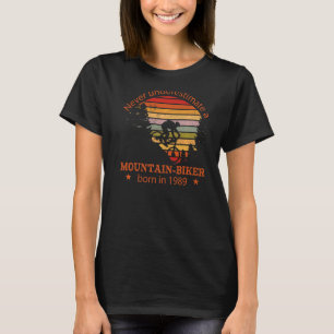 T-shirt Mtb Vélos Vintage 1989 Anniversaire Vélo Montagne