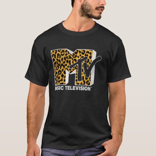 T-shirt MTV Logo Cheetah Print (Devant)
