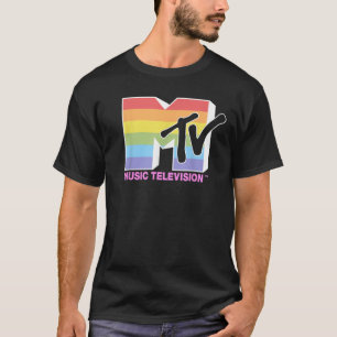 T-shirt MTV Music Television Rainbow Pride Logo Remplir