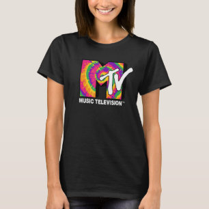 T-shirt MTV Music Télévision Spin Art Rainbow Remplir Logo