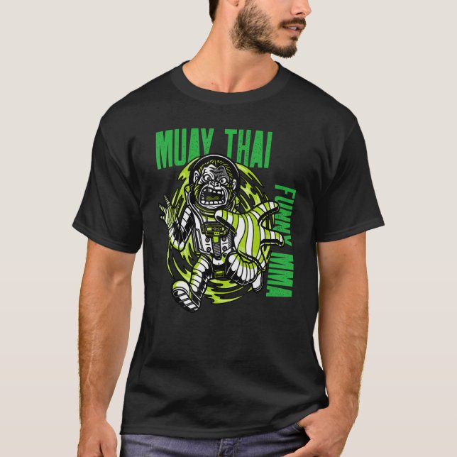 T-shirt Muay astronaute thaïlandais singe, espace, Mixed m (Devant)