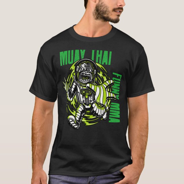 T-shirt Muay astronaute thaïlandais singe, espace, Mixed m (Devant)