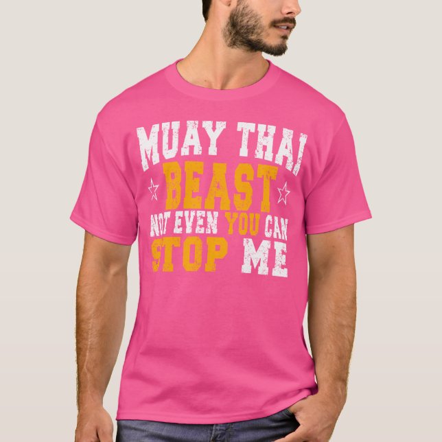 T-shirt Muay Thai Beast Funky Fan Coach Idea (Devant)
