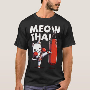 T-shirt Muay Thai Cat Meow Thai Thai Boxe Pour Les Jeunes 