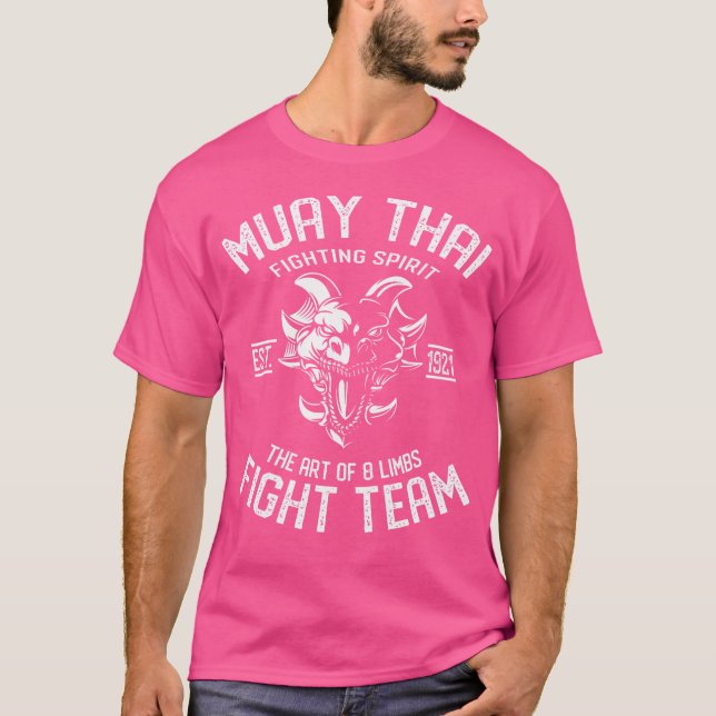 T-shirt Muay Thai Dragon Thai Boxing Et Kickboxing (Devant)