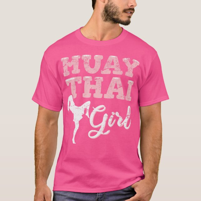 T-shirt Muay Thai Girl Muay Thai Fighter Kickboxer Kickbox (Devant)