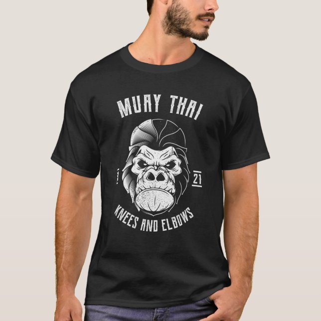 T-shirt Muay Thai Gorilla  Boxe thaïlandaise et kickboxing (Devant)