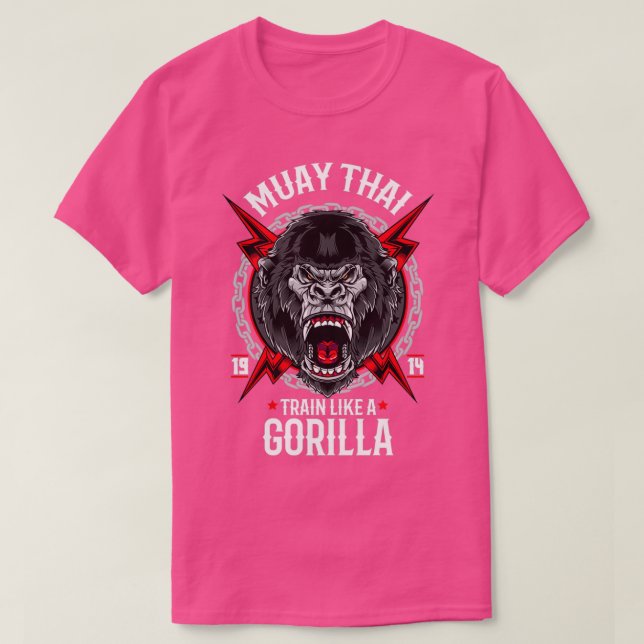 T-shirt Muay Thai Gorilla Thaïlande Boxe thaïlandaise (Design devant)