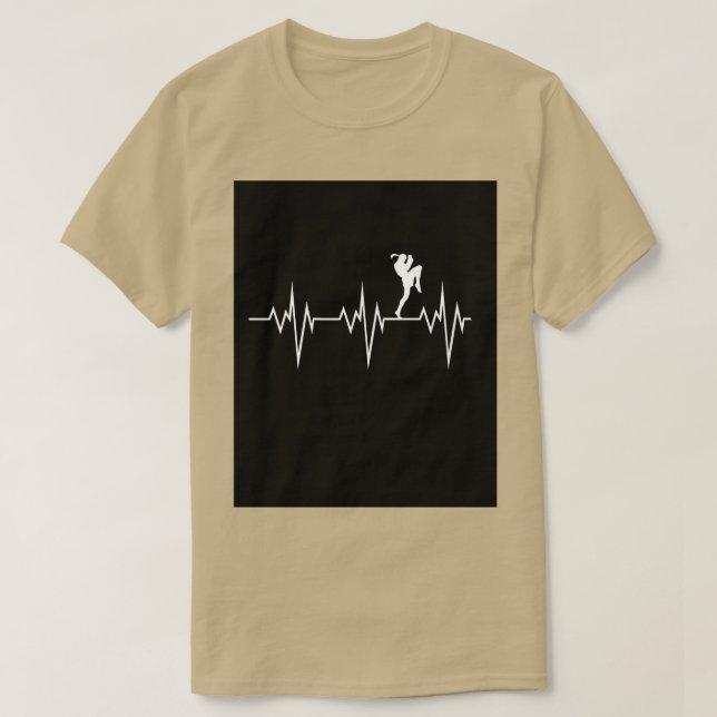 T-shirt muay thai heart beat thailand martial art Graphic (Design devant)