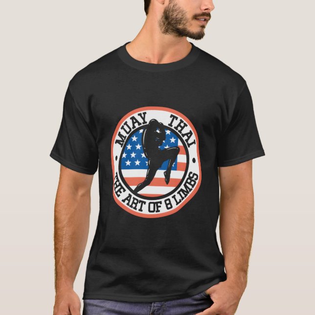 T-shirt Muay Thai L'Art De 8 Membres Thai Boxe Combat Sp (Devant)