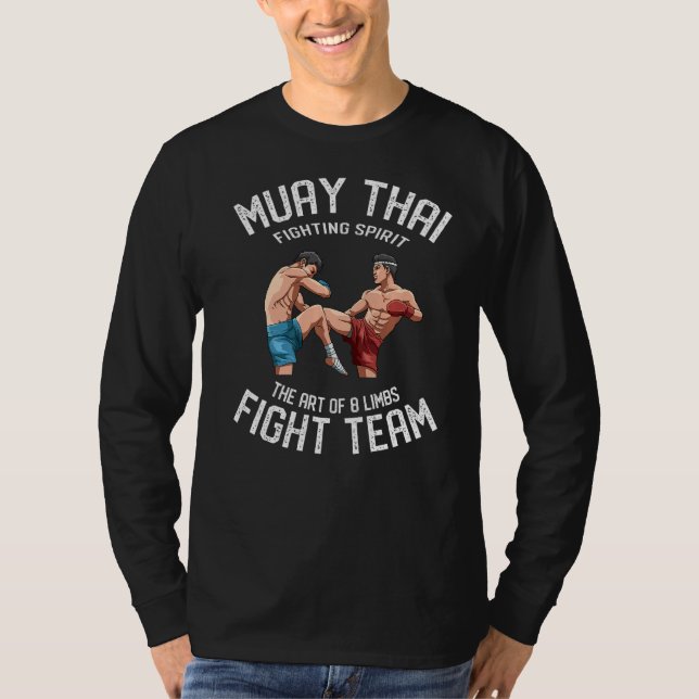 T-shirt Muay Thai L'De 8 Membres Thai Boxe Équipe de comba (Devant)
