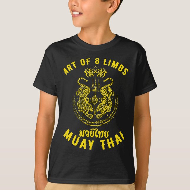 T-shirt Muay Thai MIXED MARTIAL ART Tiger Art de 8 membres (Devant)