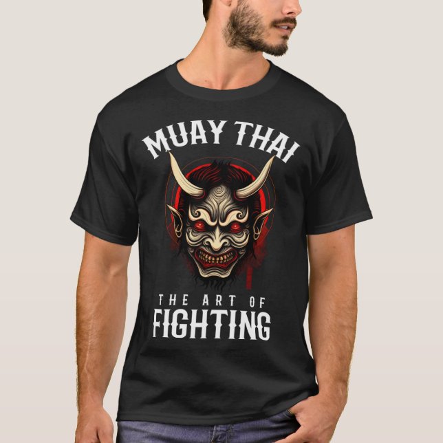 T-shirt Muay Thai Oni  Boxe Thaïlandaise Démon De Combat   (Devant)