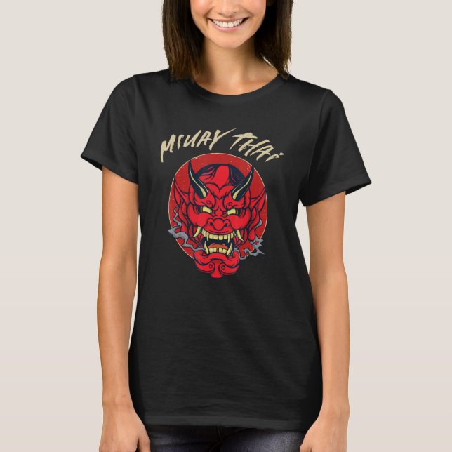 T-shirt Muay Thai Oni Demon Hannya Masque (Devant)