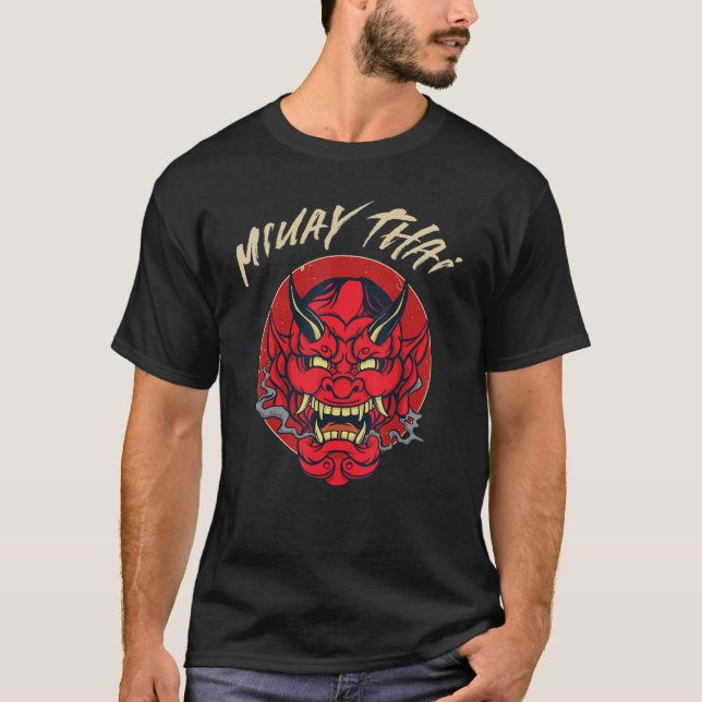 T-shirt Muay Thai Oni Demon Hannya Masque (Devant)