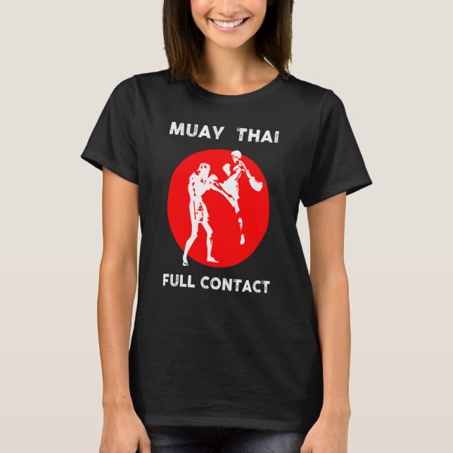 T-shirt Muay Thai  Retro Kickboxing Boxing (Devant)