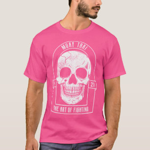 T-shirt Muay Thai Skull Thai Boxing Et Kickboxing