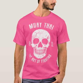T-shirt Muay Thai Skull Thai Boxing Et Kickboxing