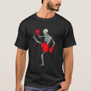 T-shirt Muay Thai squelette Halloween kickboxing MMA