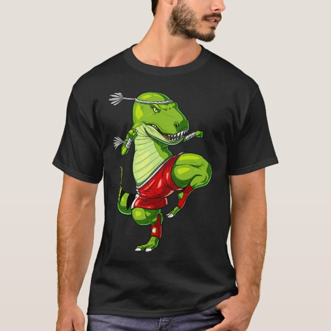 T-shirt Muay Thai T-Rex Dinosaure (Devant)