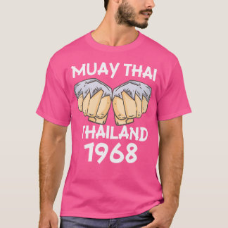 T-shirt Muay Thai Thaïlande 1968 Fighter Martial Arts Mixe