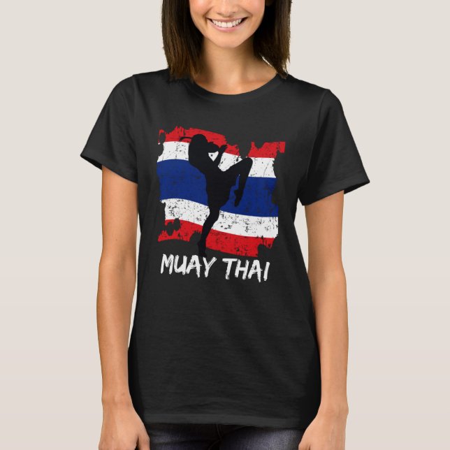 T-shirt Muay Thai Thaïlande Flag Thai Boxing Kickboxing (Devant)