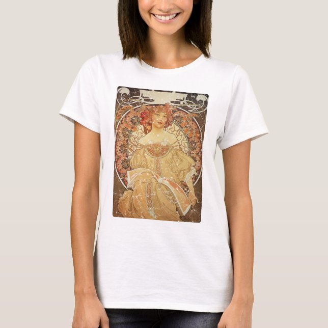 T-shirt Mucha 2 - 1890 - en détresse (Devant)
