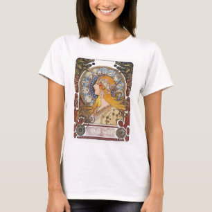 T-shirt Mucha Art Nouveau - Zodiac - La Plume