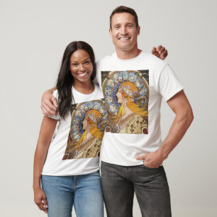 T-shirt Mucha Art Nouveau - Zodiac - La Plume