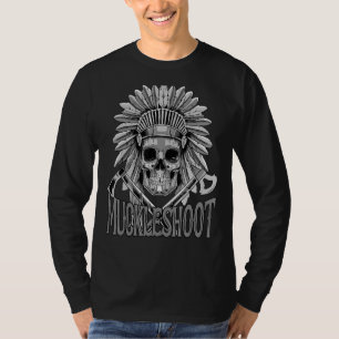 T-shirt Muckleshoot crâne et coiffure amérindienne Muck