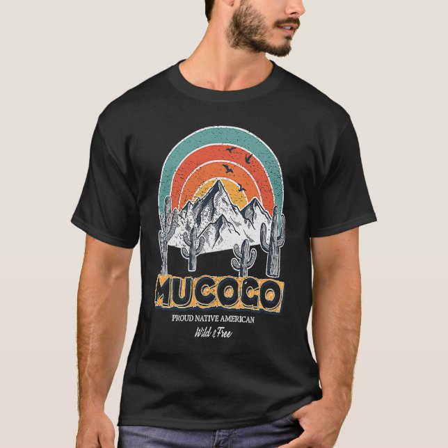 T-shirt Mucogo Tribe Native American Indian Pride Retro 19 (Devant)