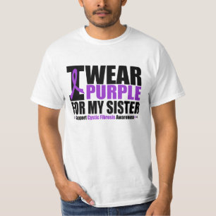 T-shirt Mucoviscidose je porte le pourpre pour ma soeur
