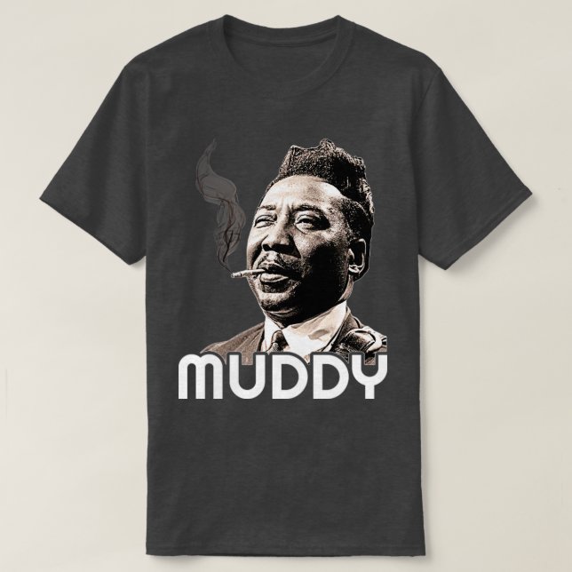 T-shirt Muddy Waters Blues Icon Hommage (Design devant)