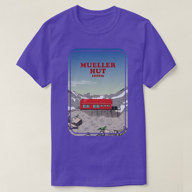 T-shirt Mueller Hut Nouvelle-Zélande (Design devant)