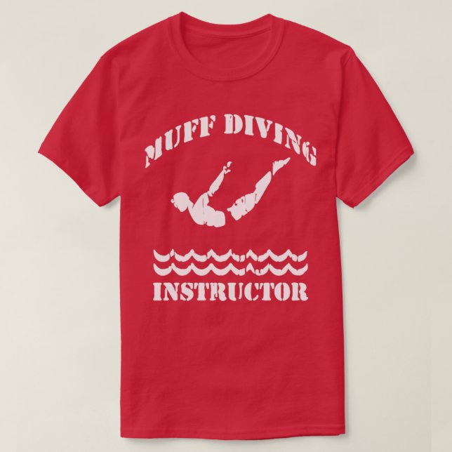 T-shirt Muff Diving Instructor Diver Piscine Funny S (Design devant)