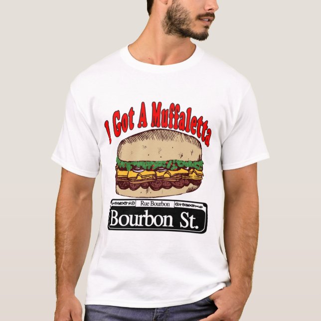 T-shirt Muffaletta Sur Bourbon St. (Devant)